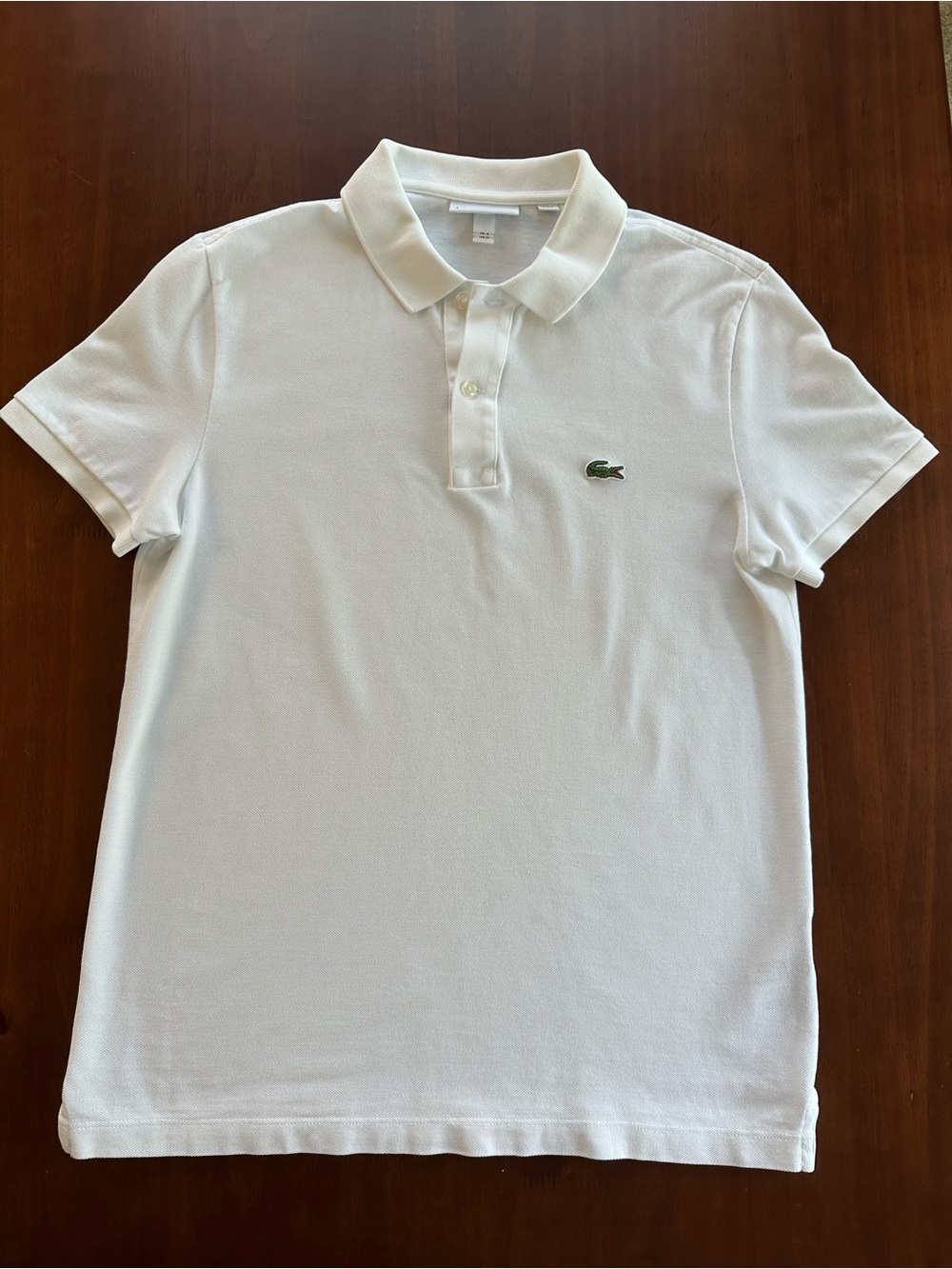 Lacoste Women’s White Polo with Green Crocodile Logo